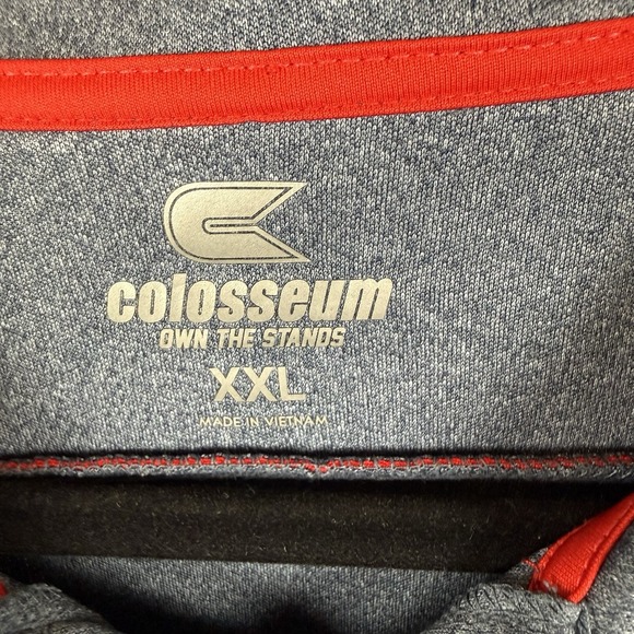 Gonzaga Bulldogs Polo XXL Heathered Blue With Red Piping. Embroidered Logo. - Picture 4 of 5